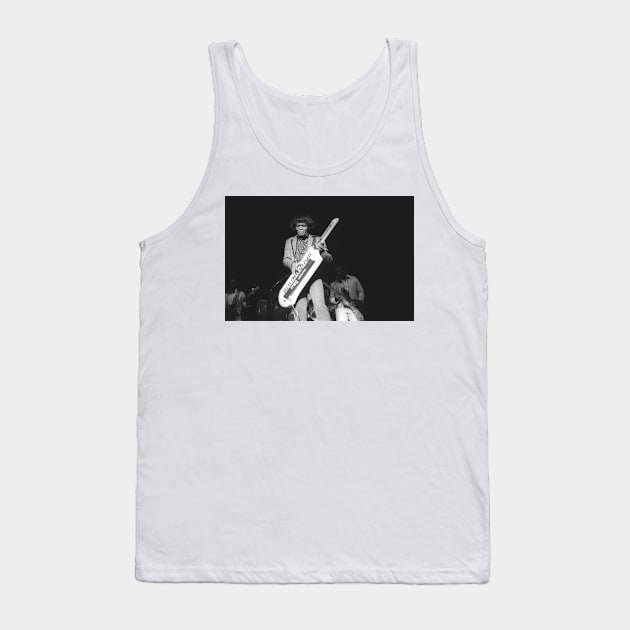 James Brown BW Photograph Tank Top by Concert Photos